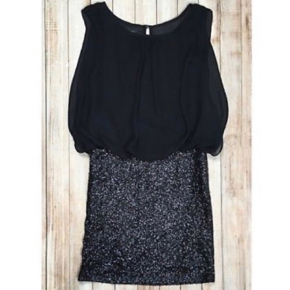 Black Cocktail Dress | Black Sequin Dress | Little Black Dress | Black Bodycon